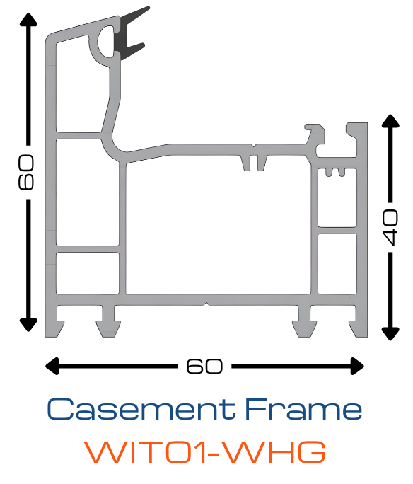 WORTHIT Casement Frame WIT01-WHG uPVC Profile