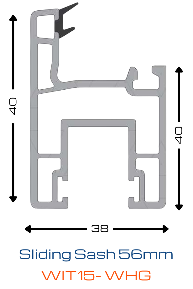 WORTHIT Sliding Sash 56mm WIT15-WHG uPVC Profile