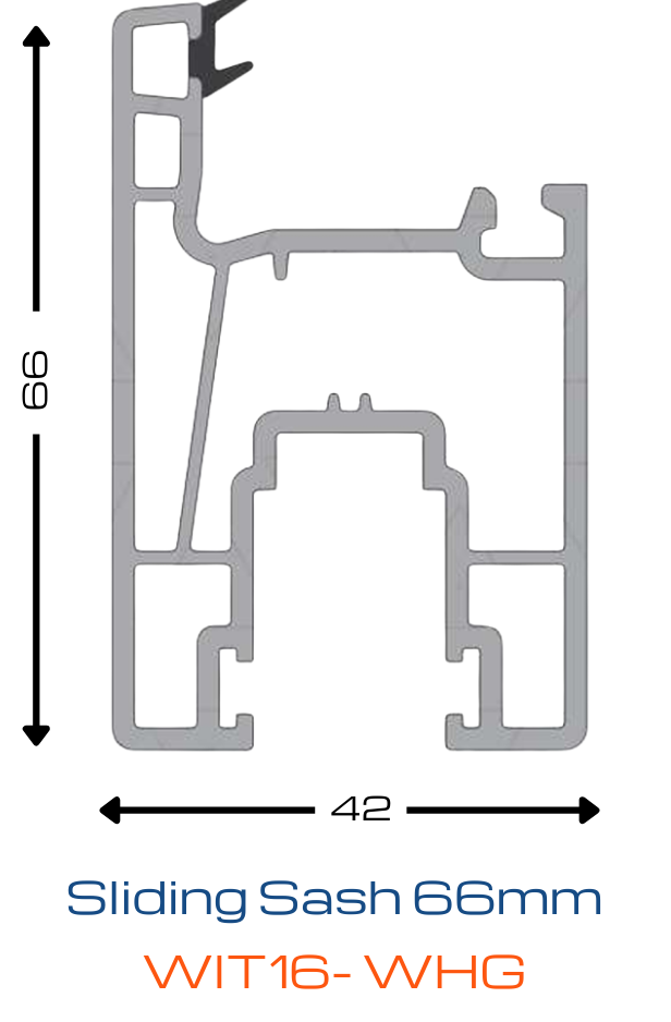 WORTHIT Sliding Sash 66mm WIT16-WHG uPVC Profile