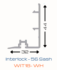 WORTHIT Sliding Interlock WIT18-WH uPVC Profile
