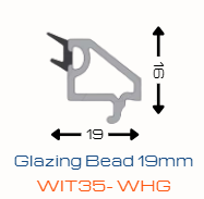 WORTHIT Glazing Bead 19mm WIT35-WHG uPVC Profile
