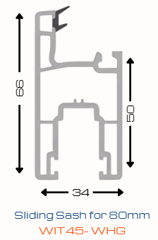 WORTHIT Sliding Sash 80 Series WIT45-WHG uPVC Profile